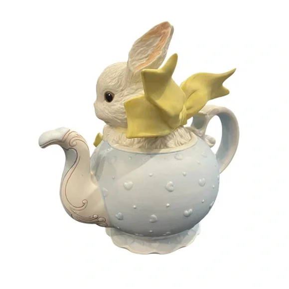 1992 Enesco Bunny Rabbit in Teapot - Picture 3 of 6